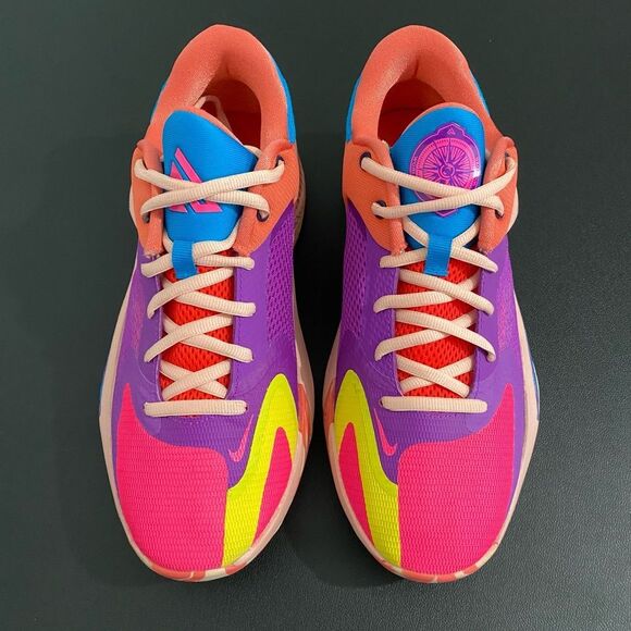 Nike Zoom Freak 4 Barrier Reef Basketball Sneakers Shoes DQ3824-500 - Picture 4 of 13